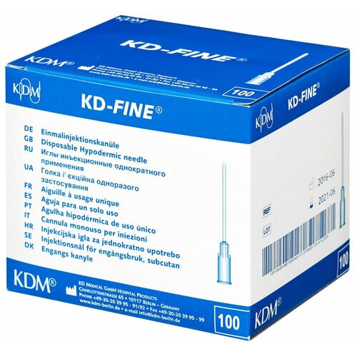 Игла инъекционная KD-Fine 0,60х25 мм 23G 100 шт фотография