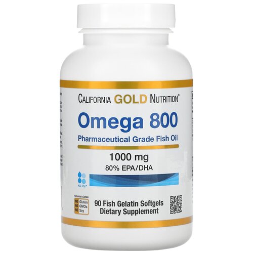 California Gold Nutrition Omega 800 Fish oil капс., 180 г, 90 шт. фотография