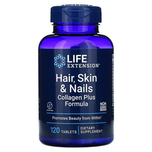 Таблетки Life Extension Hair Skin & Nails Collagen Plus Formula, 120 шт. фотография