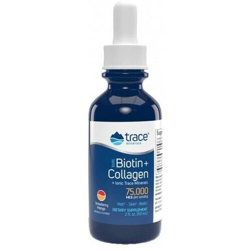 Trace Minerals Liquid Ionic Biotin+Collagen 59мл фотография