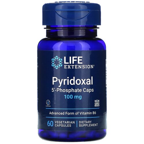 Life Extension Pyridoxal 5'-Phosphate, 40 г, 100 мг, 60 шт. фотография