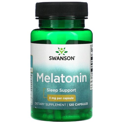 Капсулы SWANSON Melatonin, 100 г, 3 мг, 120 шт. фотография