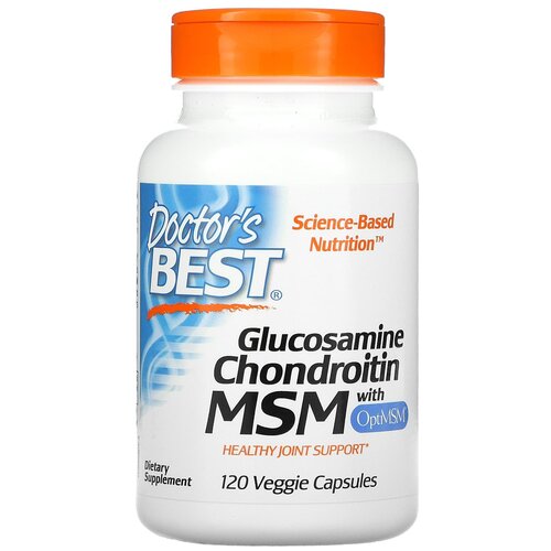 Капсулы Doctor's Best Glucosamine, Chondroitin with MSM OptiMSM, 170 г, 120 шт. фотография