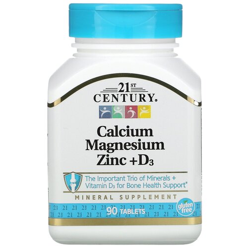 Calcium Magnesium Zinc + D3 таб., 160 мл, 100 г, 90 шт. фотография