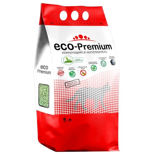 Комкующийся наполнитель ECO-Premium Green 129422, 5л, 1 шт. фотография