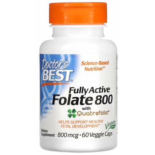 Doctor's Best Fully Active Folate 800 60 вегетарианских капсул фотография