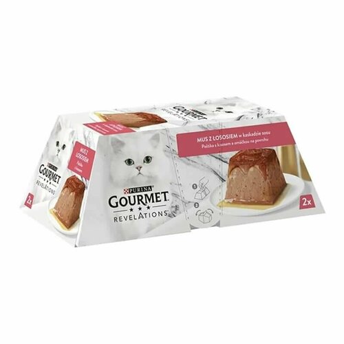 фотография ProPlan Gourmet Revelations Консервированный корм с лососем для кошек 2х57гр, купить за 650 р