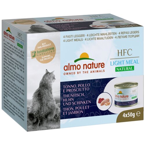 Влажный корм для кошек Almo Nature с курицей, с ветчиной 4 шт. х 50 г фотография