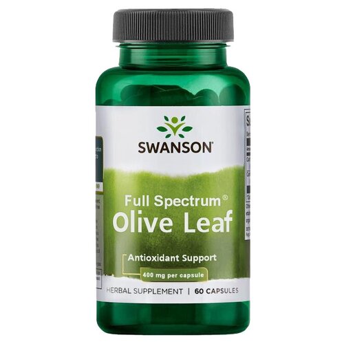 Swanson Olive Leaf 400 mg Full Spectrum (Листья Оливы 400 мг) 60 капсул (Swanson) фотография