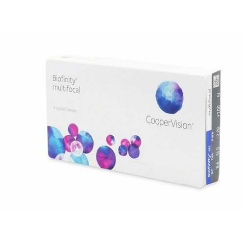 Контактные линзы CooperVision Biofinity Multifocal, 3 шт., R 8,6, D -7, ADD: +1.00 D, прозрачный, 1 уп. фотография