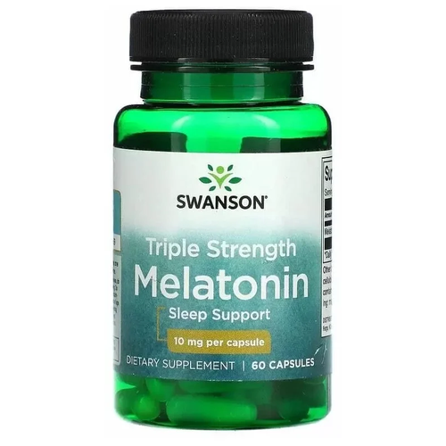 Melatonin Triple Strength, 10 мг, 40 г, 60 шт. фотография