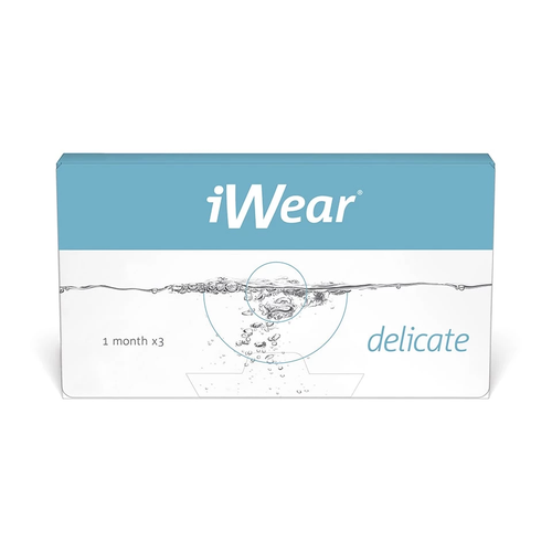 Контактные линзы iWear Delicate, 3 шт., R 8,6, D -4,75 фотография