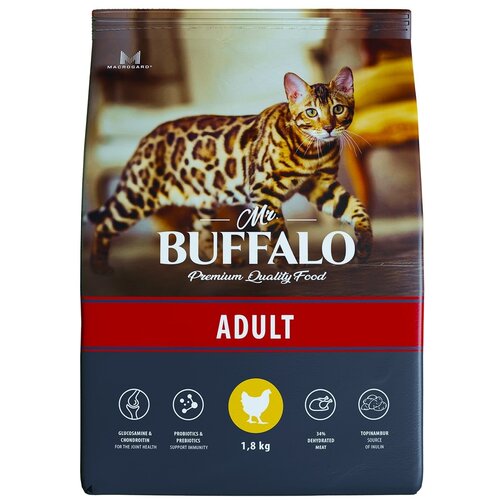 MR.BUFFALO ADULT 1,8 кг сухой корм для кошек курица фотография