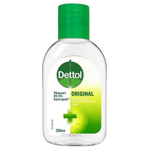 Dettol Гель для рук антибактериальный Original, 200 мл, тип крышки: флип-топ фотография