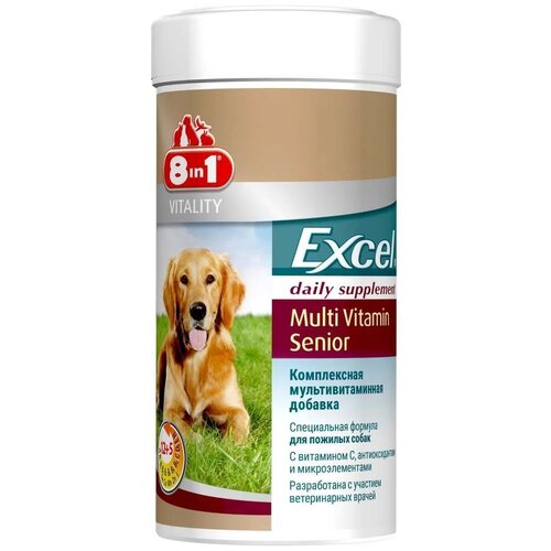 Витамины 8 In 1 Excel Multi Vitamin Senior для стареющих собак , 70 таб. фотография