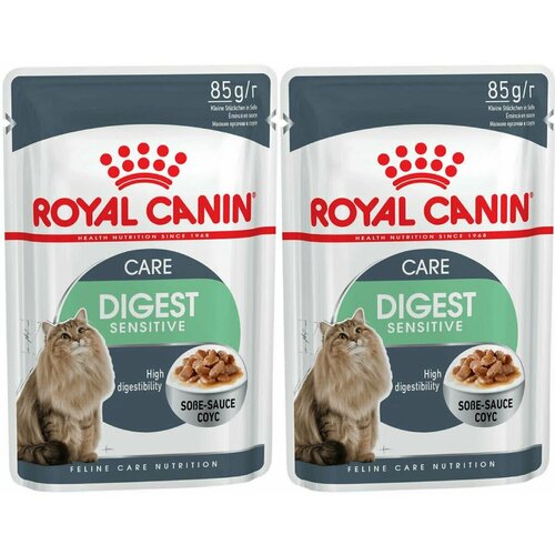 Royal Canin корм для кошек в соусе Digest Sensitive, 85 грамм, 2 штуки в комплекте. фотография