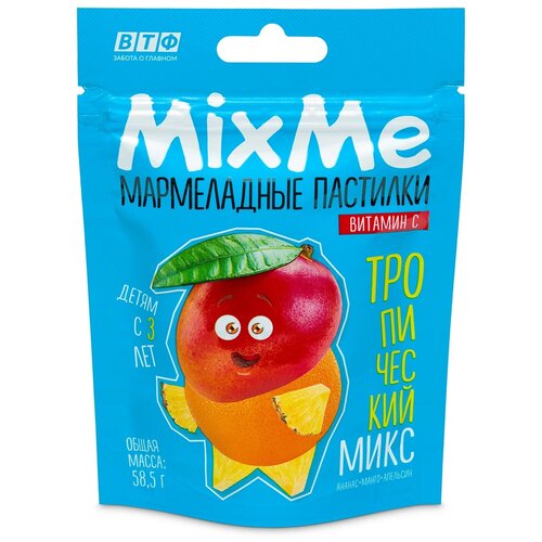 ВТФ MixMe Витамин С мармелад фруктовый микс (манго, апельсин, ананас), 58,5 г. фотография