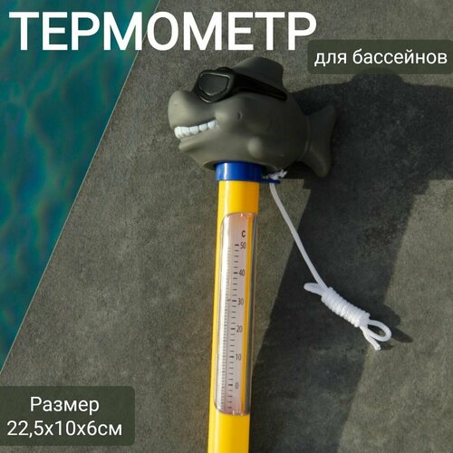 Термометр плавающий для бассейнов 22,5х10х6см, арт. Sun24048 акула фотография