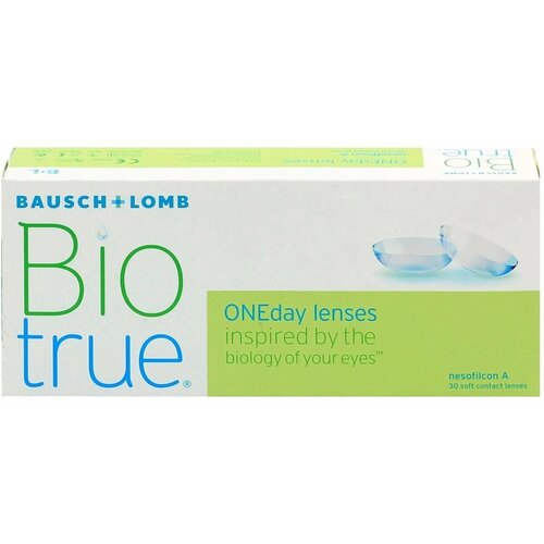 Контактные линзы Bausch & Lomb Biotrue ONEday, 30 шт., R 8,6, D -0,75, 1 уп. фотография