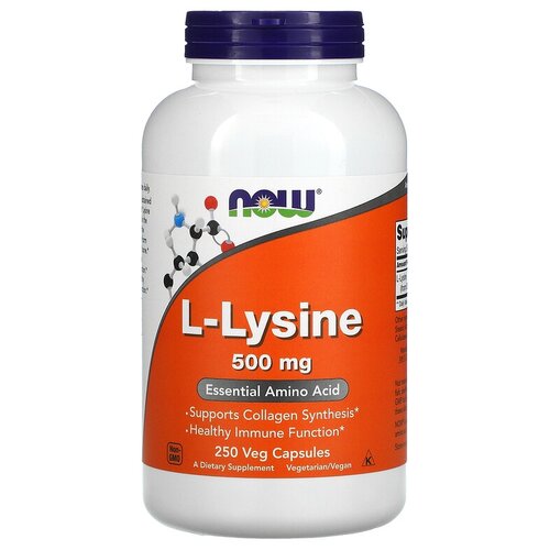 L-Lysine капс., 500 мг, 90 мл, 350 г, 250 шт. фотография