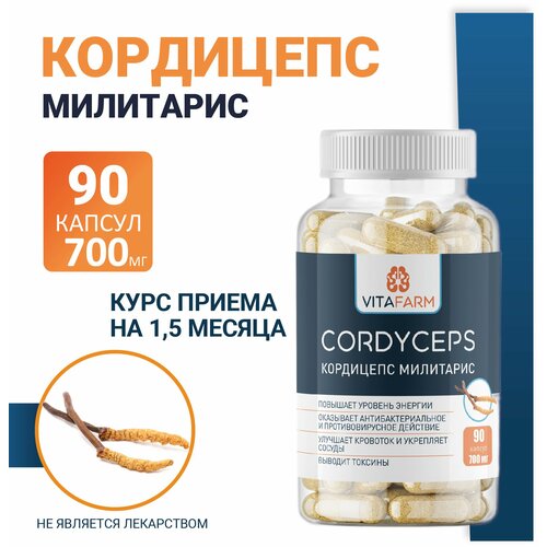 Кордицепс милитарис (Cordyceps militaris) капсулы 90 шт/ 700 мг фотография