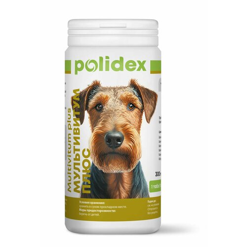 Витамины Polidex Multivitum plus для собак , 300 таб. фотография