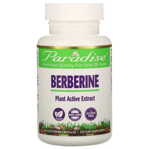 Капсулы Paradise Herbs Berberine, 60 г, 60 шт. фотография