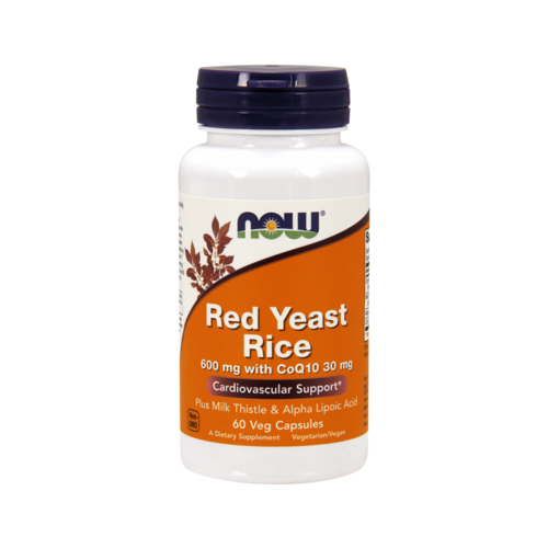 Капсулы NOW Red Yeast Rice 600 мг + Q10 30 мг, 100 г, 60 шт. фотография