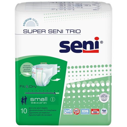 Подгузники для взрослых Super Seni trio small 10 шт. (обхват 55-80 см) фотография