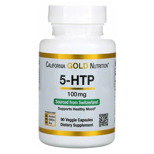 Капсулы California Gold Nutrition 5-HTP 100 мг, 73 г, 100 мг, 90 шт. фотография