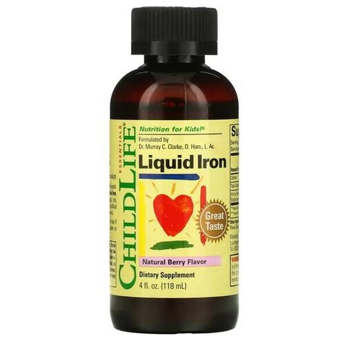 Раствор ChildLife Essentials Liquid Iron, 118 г, 118 мл фотография