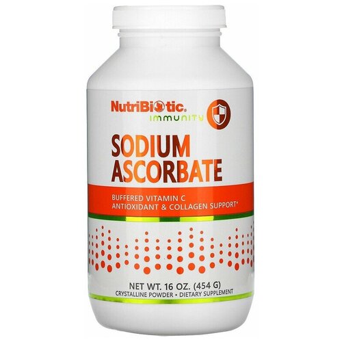 Sodium Ascorbate (аскорбат натрия кристаллический порошок) 454 г (NutriBiotic) фотография