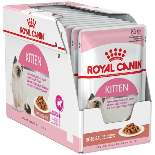 Влажный корм для котят Royal Canin Instinctive, мясное ассорти 12 шт. х 85 г (кусочки в соусе) фотография