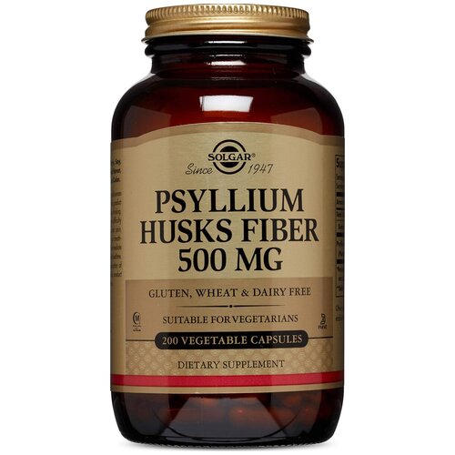 Psyllium Husks Fiber капс., 500 мг, 300 мл, 610 г, 200 шт., нейтральный, 1 уп. фотография