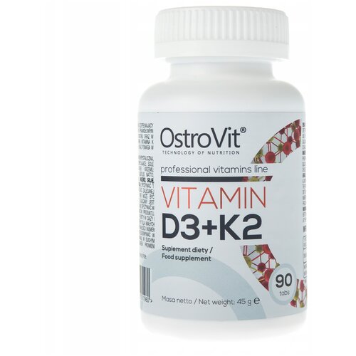 OstroVit Vitamin D3 + K2 таб., 2000 IU + 100 мкг, 100 г, 90 шт. фотография