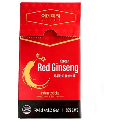 SINGI Korean Red Ginseng сироп стик-пакет, 10 мл, 300 г, 30 шт. фотография