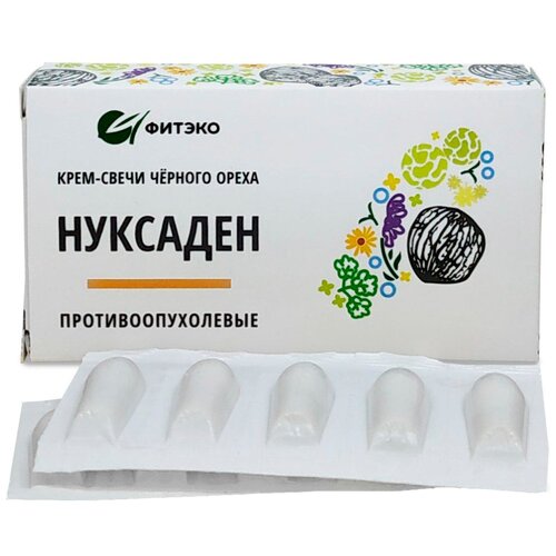 Крем-свечи ФИТЭКО Нуксаден Противоопухолевые, 30 г, 10 шт. фотография