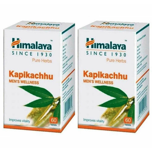 Таблетки Капикачху Хималая (Kapikachhu Himalaya), для репродуктивного здоровья мужчин, афродизиак, повышает тестостерон, 2х60 таб. фотография