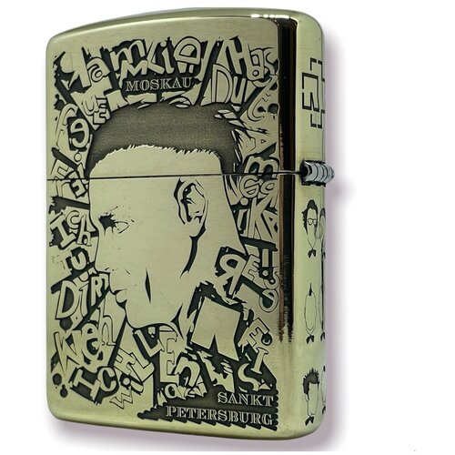 фотография Зажигалка бензиновая Zippo Armor с гравировкой Rammstein, купить за 7290 р