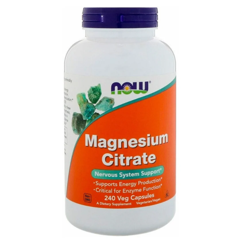 Капсулы NOW Magnesium Citrate, 370 г, 370 мл, 240 шт. фотография