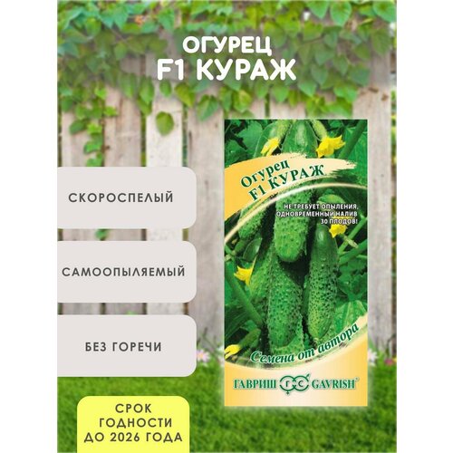 Семена огурцов Кураж, самоопыляемый, раннеспелый, без горечи. фотография