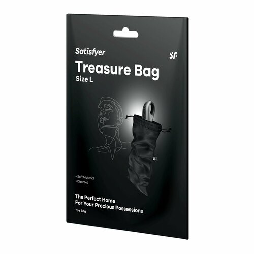 Черный мешочек для хранения игрушек Treasure Bag L фотография