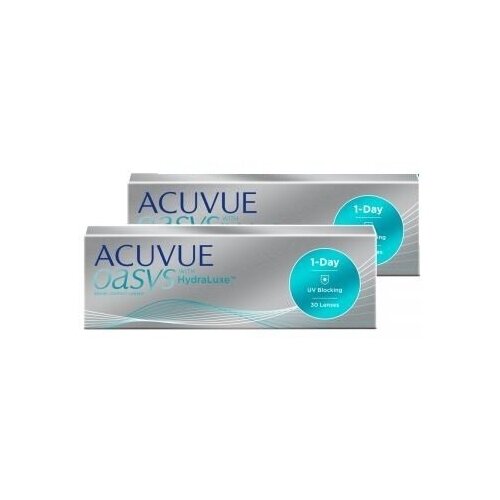 Контактные линзы ACUVUE OASYS 1-Day with HydraLuxe, 30 шт., R 8,5, D -2, 2 уп. фотография