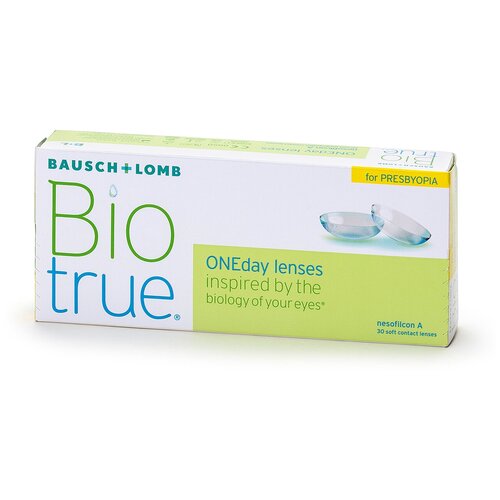 Контактные линзы Bausch & Lomb Biotrue Oneday for presbyopia, 30 шт., R 8,6, D -3, ADD: высокая фотография