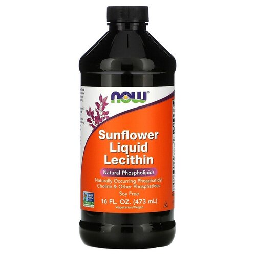 Раствор NOW Sunflower Liquid Lecithin, 150 г, 473 мл фотография