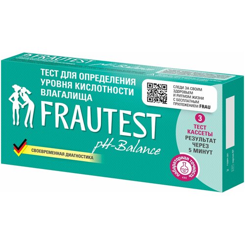 Тест для определения уровня кислотности влагалища FRAUTEST pH-balance фотография