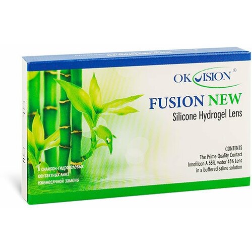 Контактные линзы OKVision Fusion NEW, 6 шт., R 8,6, D -10,5, прозрачные, 1 уп. фотография