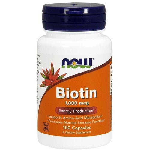 Biotin 1000 mcg NOW (100 кап) фотография