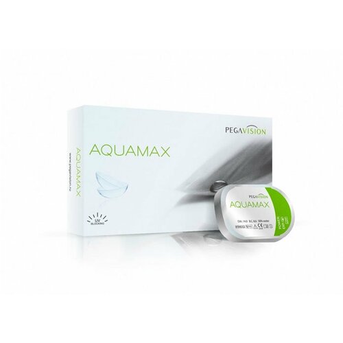 Контактные линзы Pegavision Aquamax., 6 шт., R 8,6, D -12, прозрачный, 1 уп. фотография