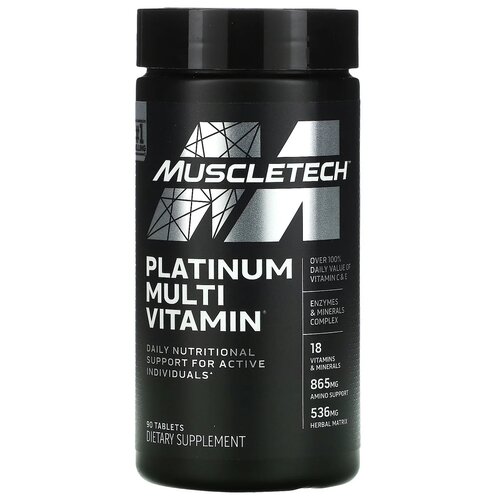 MuscleTech Platinum Multivitamin, 100 г, 90 шт. фотография